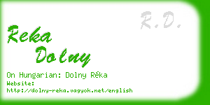 reka dolny business card